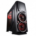 CASE ITEK M.TOWER GAMING "BI-TURBO",  USB3, 2x12cm RED fan, Trasp Wind, Docking hot swap HDD/SSD - NO ALIM. BK