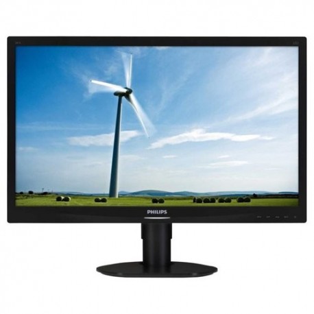 MONITOR PHILIPS LED 24"Wide 241S4LCB/00 0.276 1920x1080 Full HD 5ms 250cd/m² 1000:1(20.000.000:1) Pivot RegH VGA DVI Black