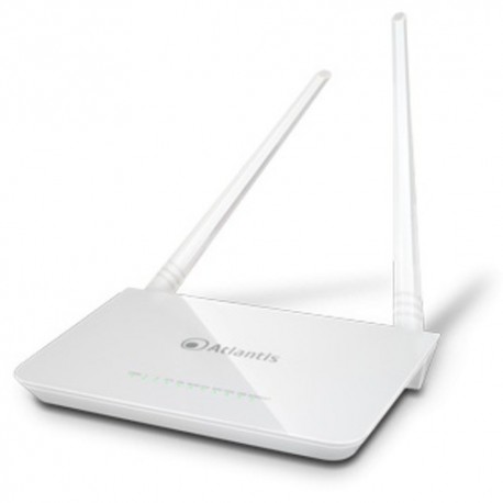 ROUTER ATLANTIS ADSL2+ A02-RA144-W300N+ 300M 802.11n ACCESS POINT SWITCH 4P LAN, 2 ANTENNE da 5dBi