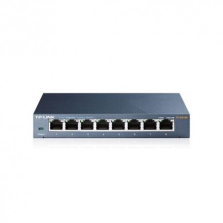 SWITCH TP-LINK TL-SG108 8P LAN METAL GIGABIT DESKTOP 10/100/1000Mbps RJ45 CASE METALLO