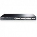 SWITCH TP-LINK TL-SG3424P 24P LAN GIGABIT PoE 10/100/1000Mbps 802.3AT/AF + 4 SLOT SFP COMBO, RACKMOUNTABLE RJ45 CASE ACCIAIO