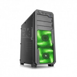 CASE ITEK M.TOWER GAMING SWOOP Green" USB3, 3*12cm fan, 2*LED GREEN,  Trasp Wind XL - ITGCSW09G