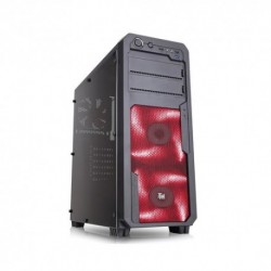 CASE ITEK M.TOWER GAMING SWOOP RED" USB3, 3*12cm fan, 2*LED RED,  Trasp Wind XL - ITGCSW09R