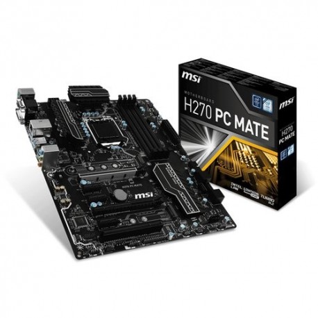 MB MSI H270 PC MATE H270 (KABYLAKE) LGA1151 4DDR4 VGA+DVI+HDMI 3*PCIe 2*PCI 4*SATA3 6*USB (RETROC. SKYLAKE) ATX