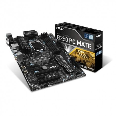 MB MSI B250 PC MATE (KABYLAKE) LGA1151 4DDR4 VGA +DVI+HDMI 2*PCIe 6*SATA3 1*M.2 6*USB (RETROC. SKYLAKE) ATX