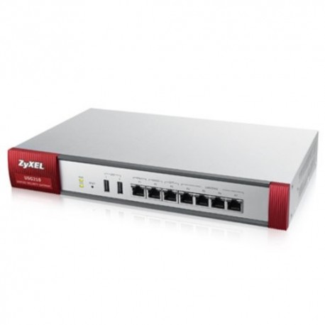 FIREWALL ZYXEL ZYXUSG-210BUN 2xWAN, 1xOPT, 4xLAN, 2xUSB, 200 VPN IPSec/L2TP, 35 SSL(espand a 150) +1anno di servizi AV,IDP,CF,AS